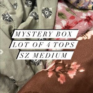 Mystery box lot of four tops bundle sz medium some new